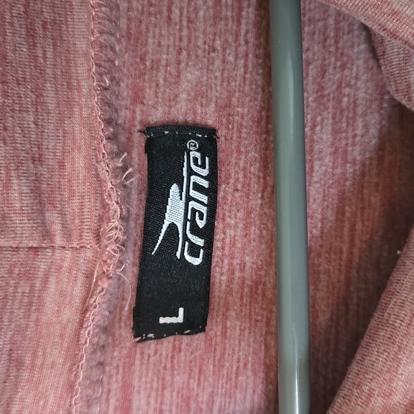 Crane Pink Funnel Neck Sweatshirt Size Large - Picture 5 of 6